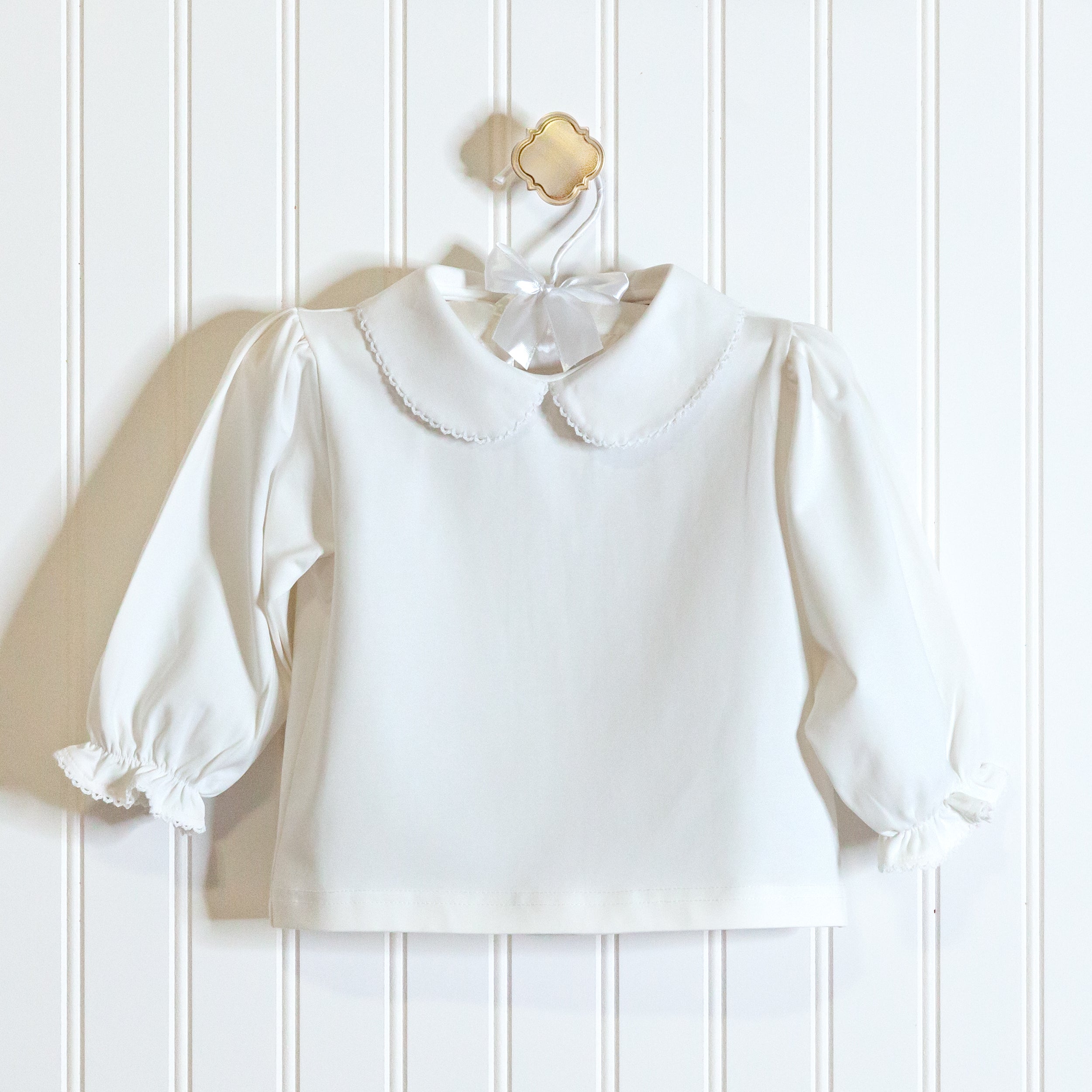 peter pan white blouse